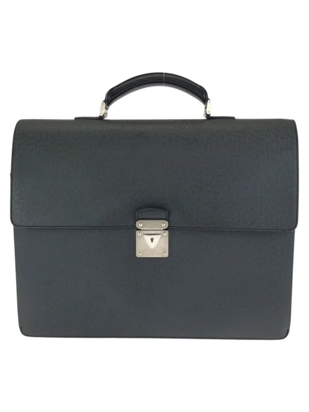 Louis Vuitton Taiga Robusto 1 Black Silver Leather Business Briefcase